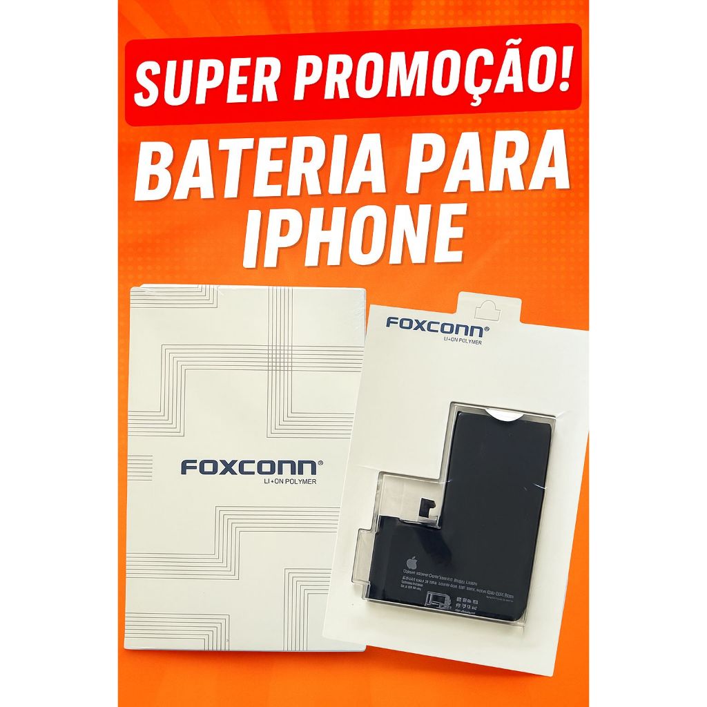 Bateria iPhone compatível com os modelos 15pro, 14 pro 13 ,13pro max, RX,11,12,14 pro max,- super promoção