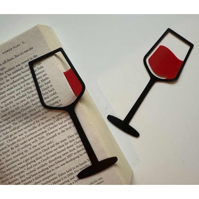 Kit Marcadores de Páginas Taça de Vinho para Livros Revistas Cadernos Premium de Alta Qualidade Diversas Cores