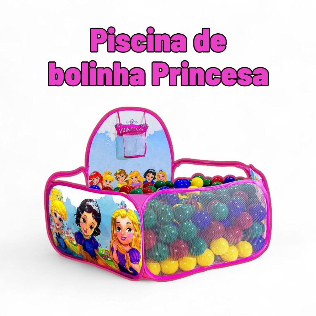 Piscina de Bolinhas Infantil Dobrável Princesas E Doguinhos – Brinquedo Educativo