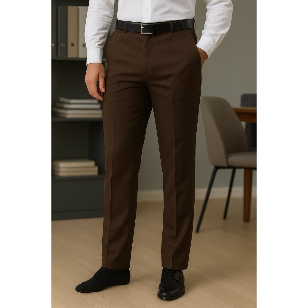 Calça Social Casamento Trabalho Masculina Reta Oxfordine