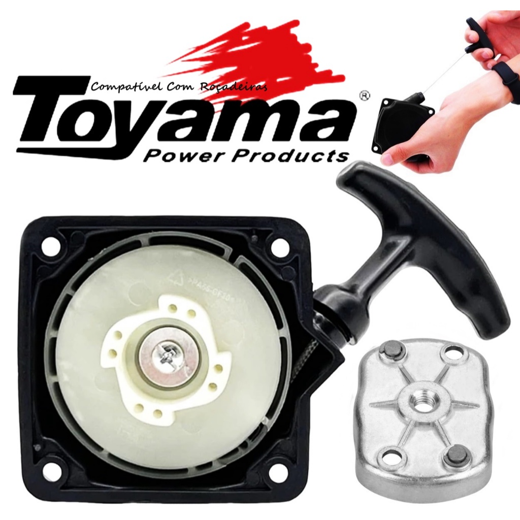 Tampa Puxador Partida Retrátil + Arrastador P/ Roçadeira Toyama TBC33X TBC43X GII