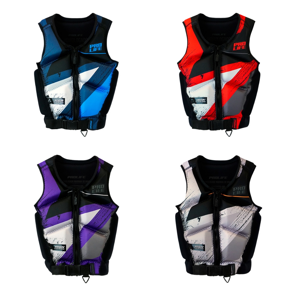 Colete Homologado Salva-Vidas Prolife Hydro Citrus Anatômico Neoprene Esportivo Wake Jet Original