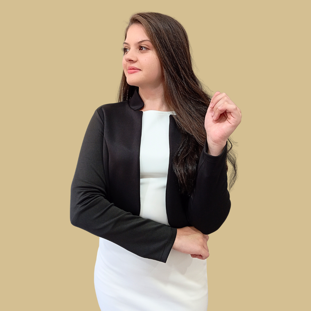 Casaquinho Social Feminino manga longa moda evangelica