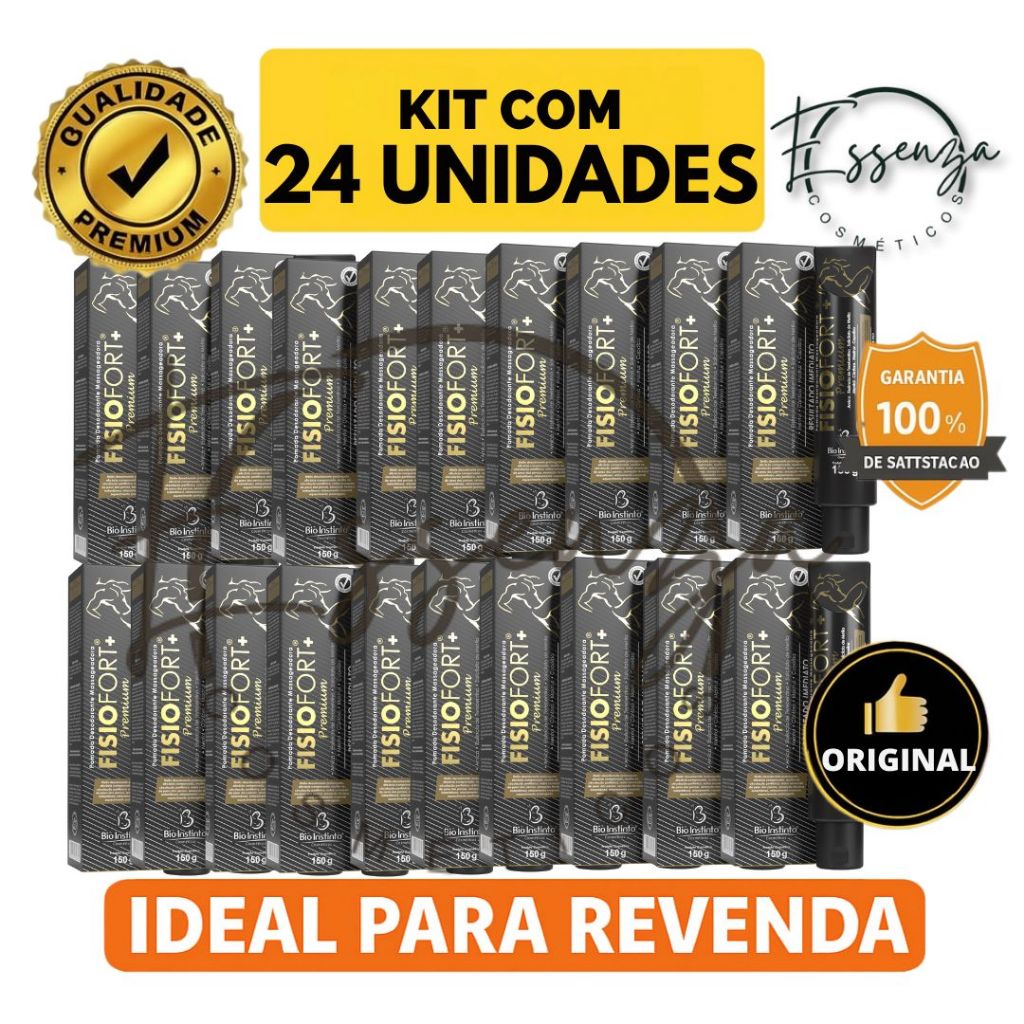 🔥 24 UND  POMADA FISIOFORT PREMIUM BIO INSTINTO 150G – RESULTADO IMEDIATO 🔥
