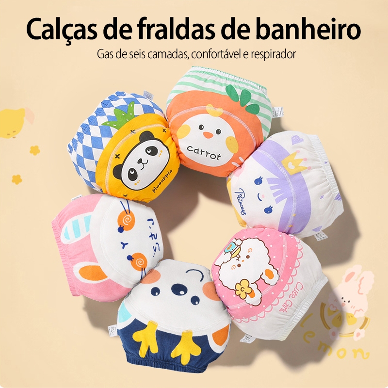 Gaze Calça Infantil de Treinamento Cuecas/calcinhas Treinamento P/ Desfralde Dos Bebês