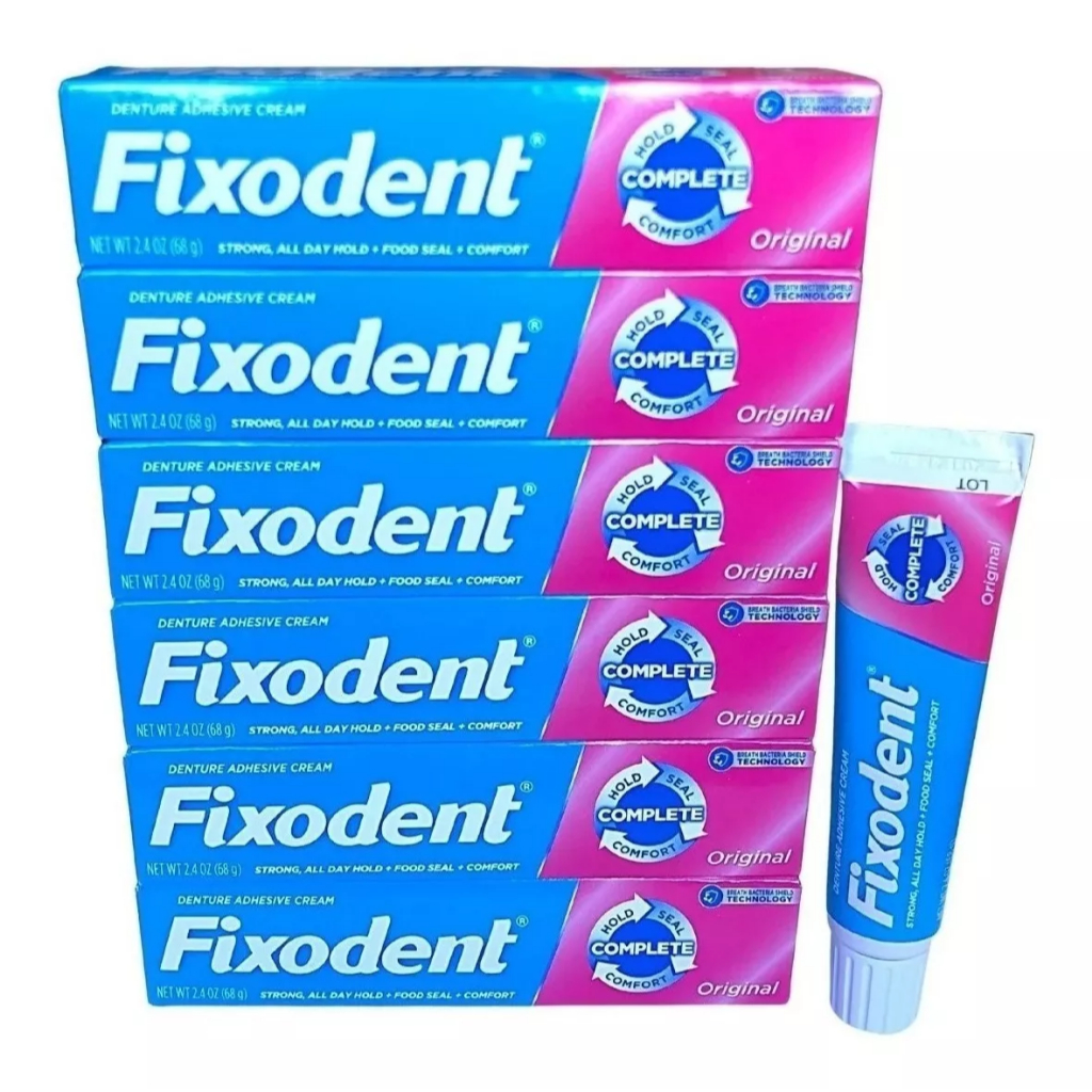 Fixodent Original 68g ( 6 Tubos ) / Tradicional Fixodent - o mais vendido