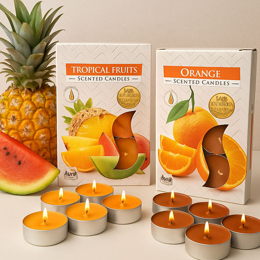 Velas Aromáticas Aura 6 unidades - Importada da Polônia