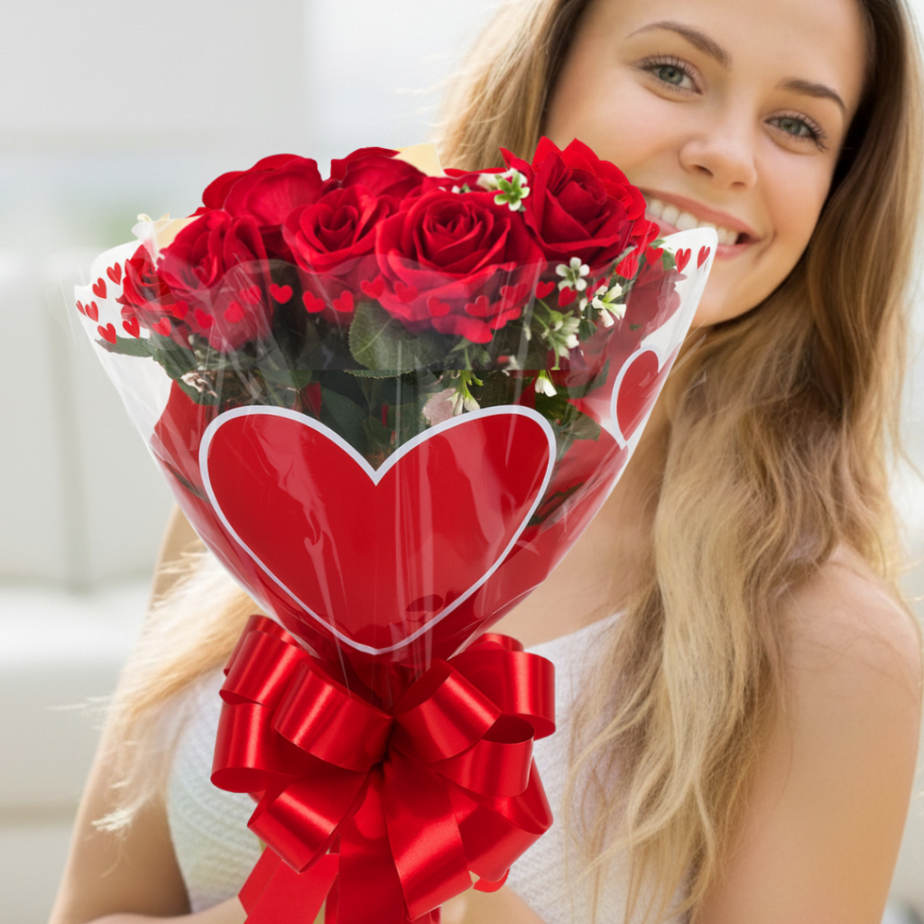 Buque de rosas vermelhas presente de namorados mãe aniversario surpresa romantica