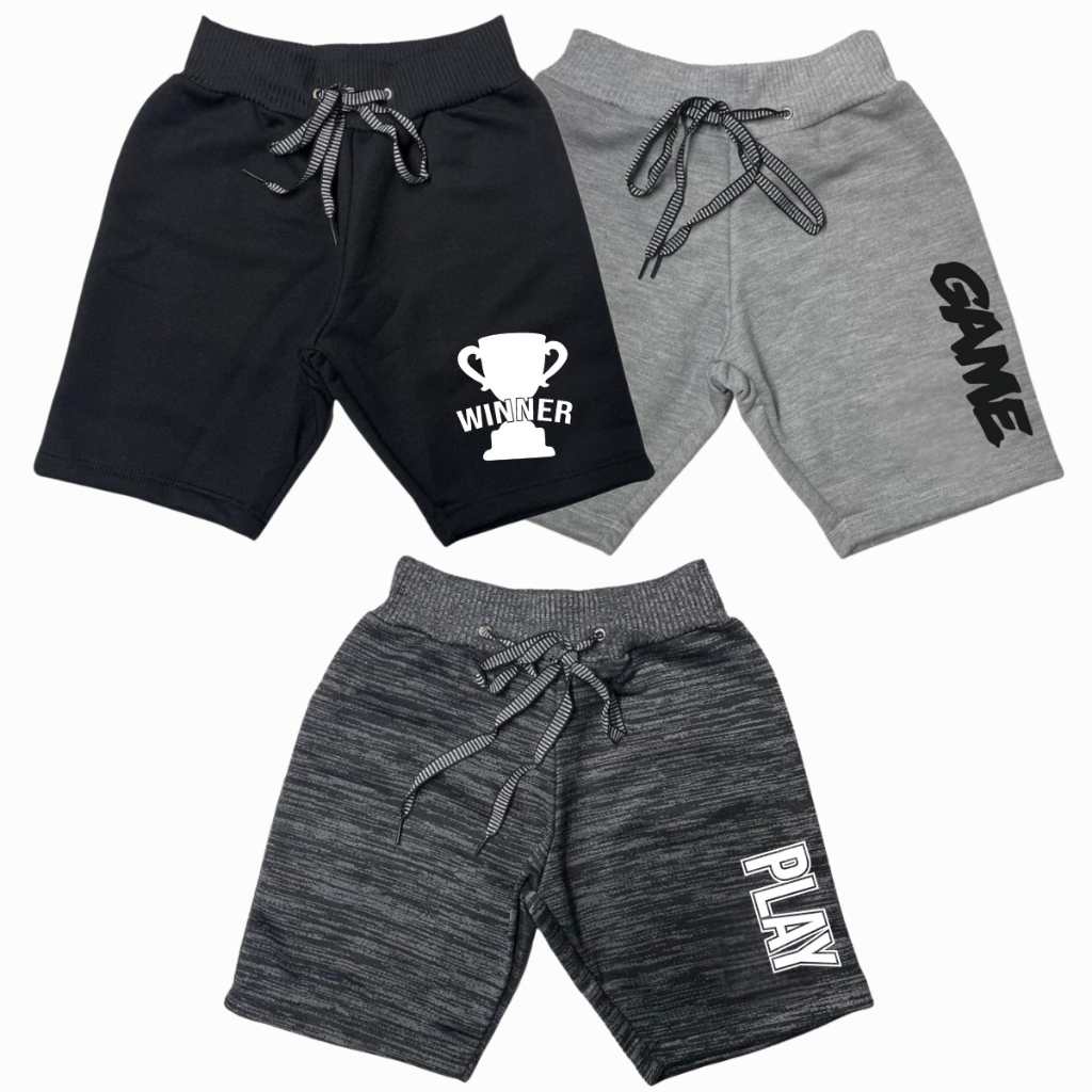 Kit 3 Bermuda Infantil Moletinho Estampada Menino Estampa Game Gamer