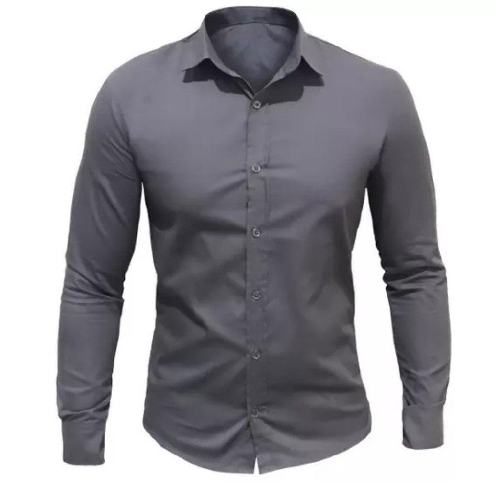 Camisa Masculina Social Slim Luxo - Oferta