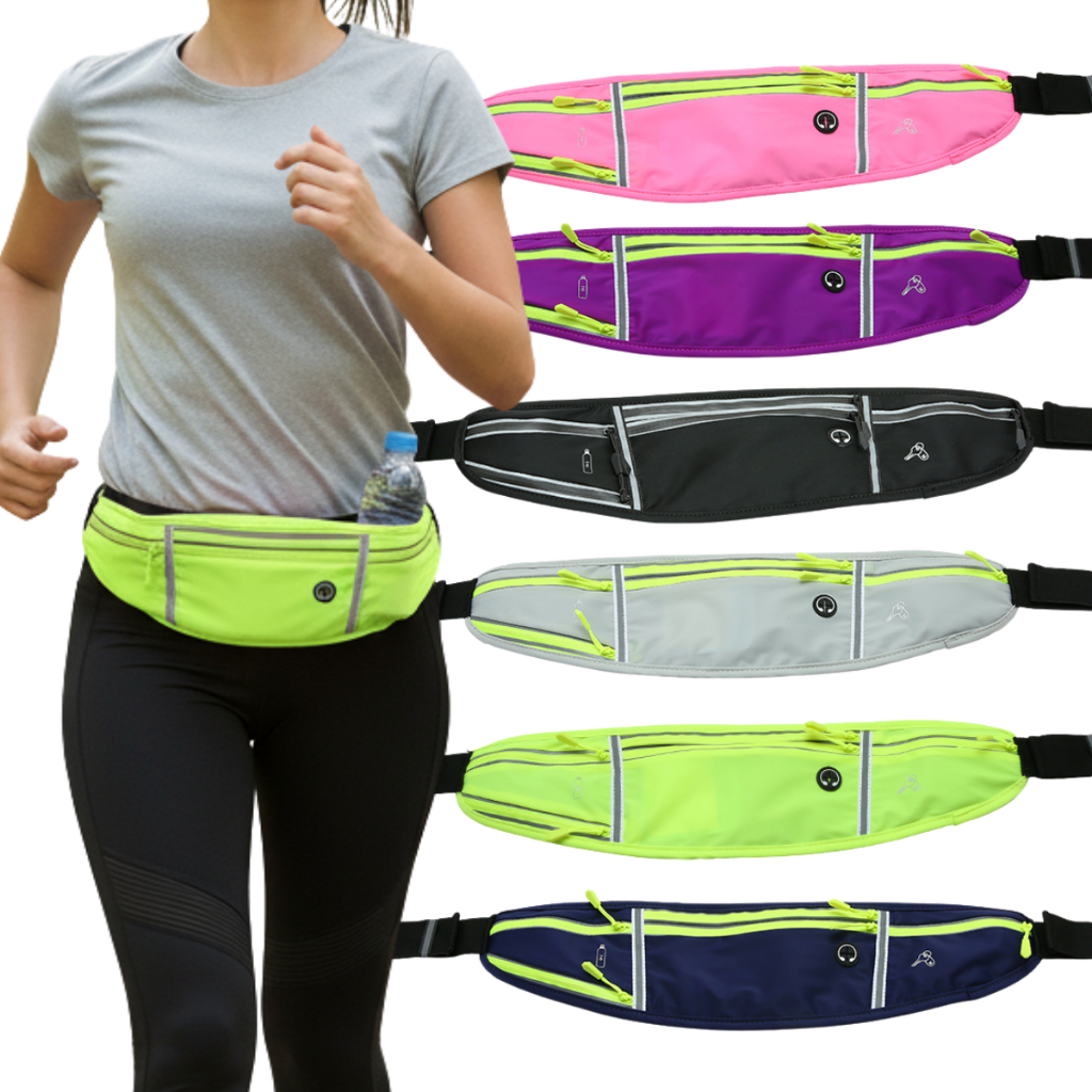 Bolsa Pochete Colorida Unissex Esportiva Sem Volume Compacta Leve impermeável Porta celular Garrafa