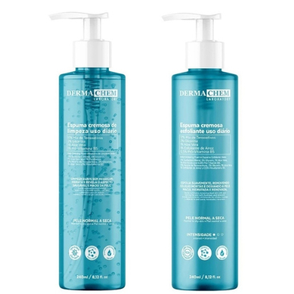 Espuma Cremosa de Limpeza Facial 240ml Hidratação e Maciez da Pele Com Aloe Vera Dermachem