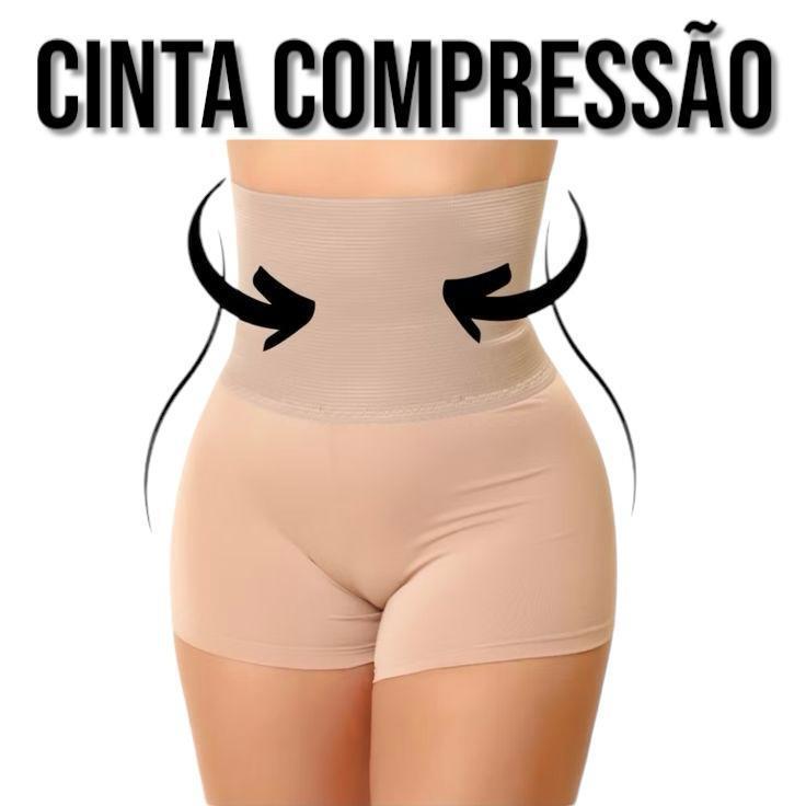 Short Modelador Cinta Compressão Segunda Pele Redutora De Medidas Bermuda Feminino Confortável