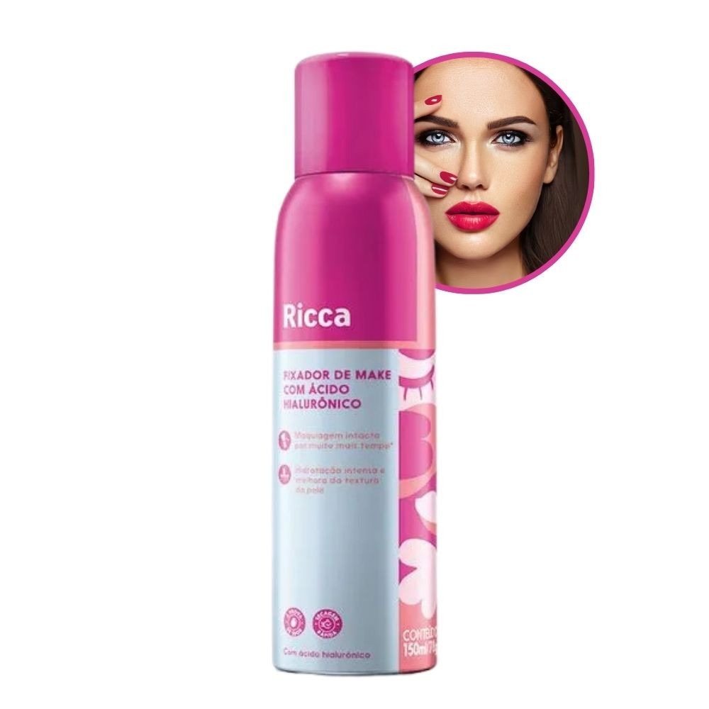 Fixador de Maquiagem Make com Ácido Hialurônico 150ml Ricca