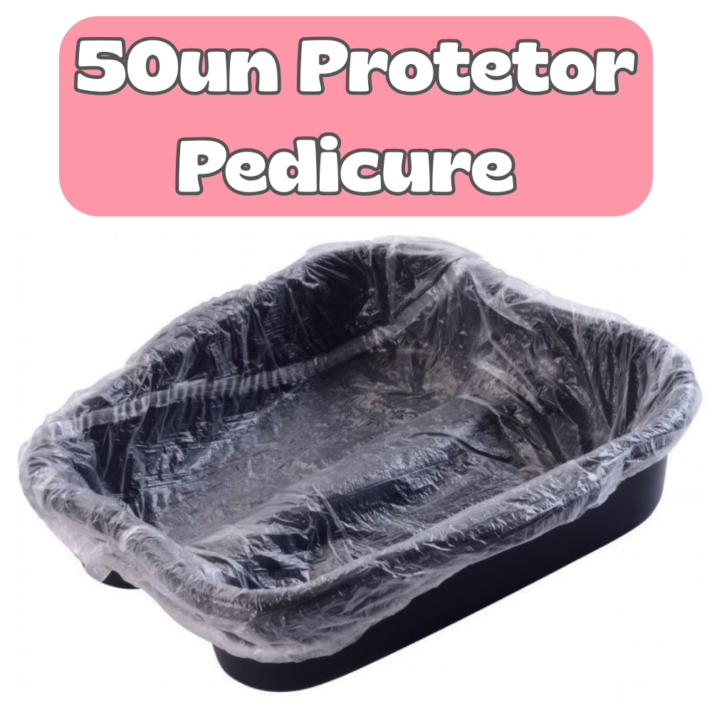 50un Protetor de Bacia PEDICURE Higipratic Descartável, Higiênico, Spa, Salão, Estética, Plástico