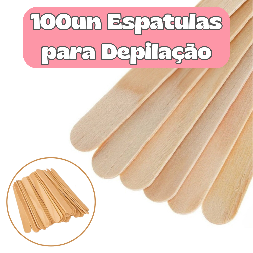 Kits Espatula de Madeira Depilação Descartável Estética Clinicas Salão de Beleza Manicure Pedicure
