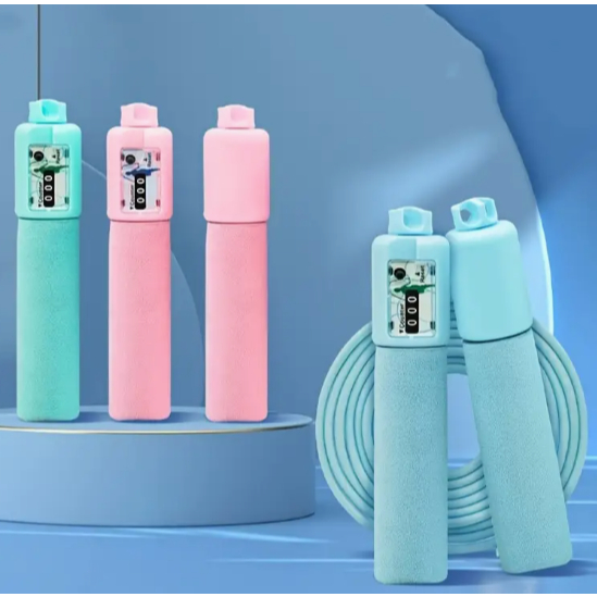 Corda de pular com contador, ajustável, adequada para fitness, treino, exercício e perda de peso