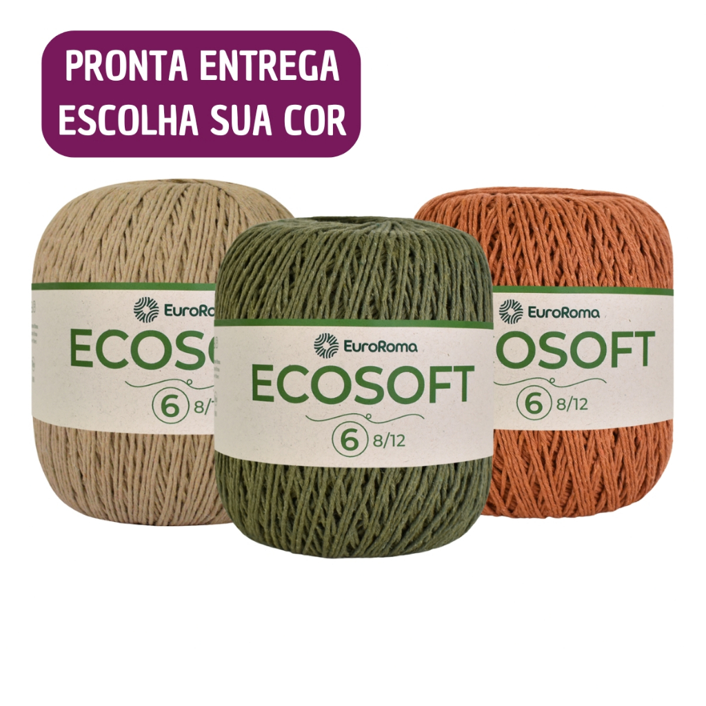Barbante EuroRoma Ecosoft 422g Número 6 Fio Macio PROMO