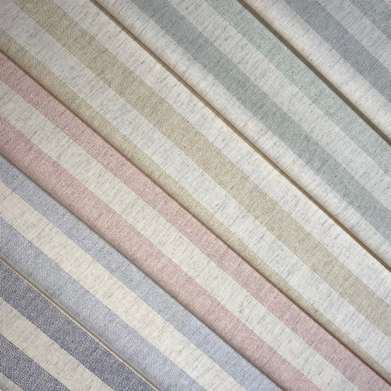 Tecido Listrado Cores Candy Colors Linho Misto de Algodão Moda • Decoração 1,50 de largura