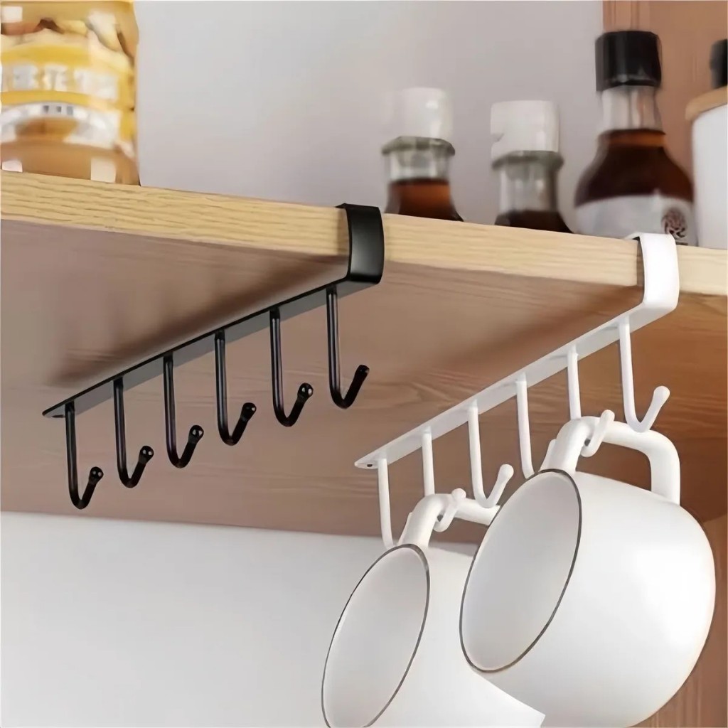 Suporte De Metal Porta Xícaras Canecas Utensílios Em Geral Para Pendurar No Armário