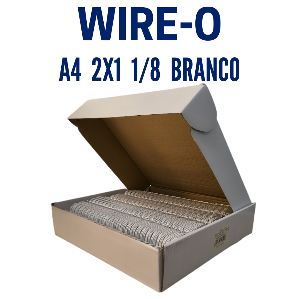 WIRE-O ENCADERNAÇÃO 2X1 A4 1 1/8 250 FOLHAS BRANCO
