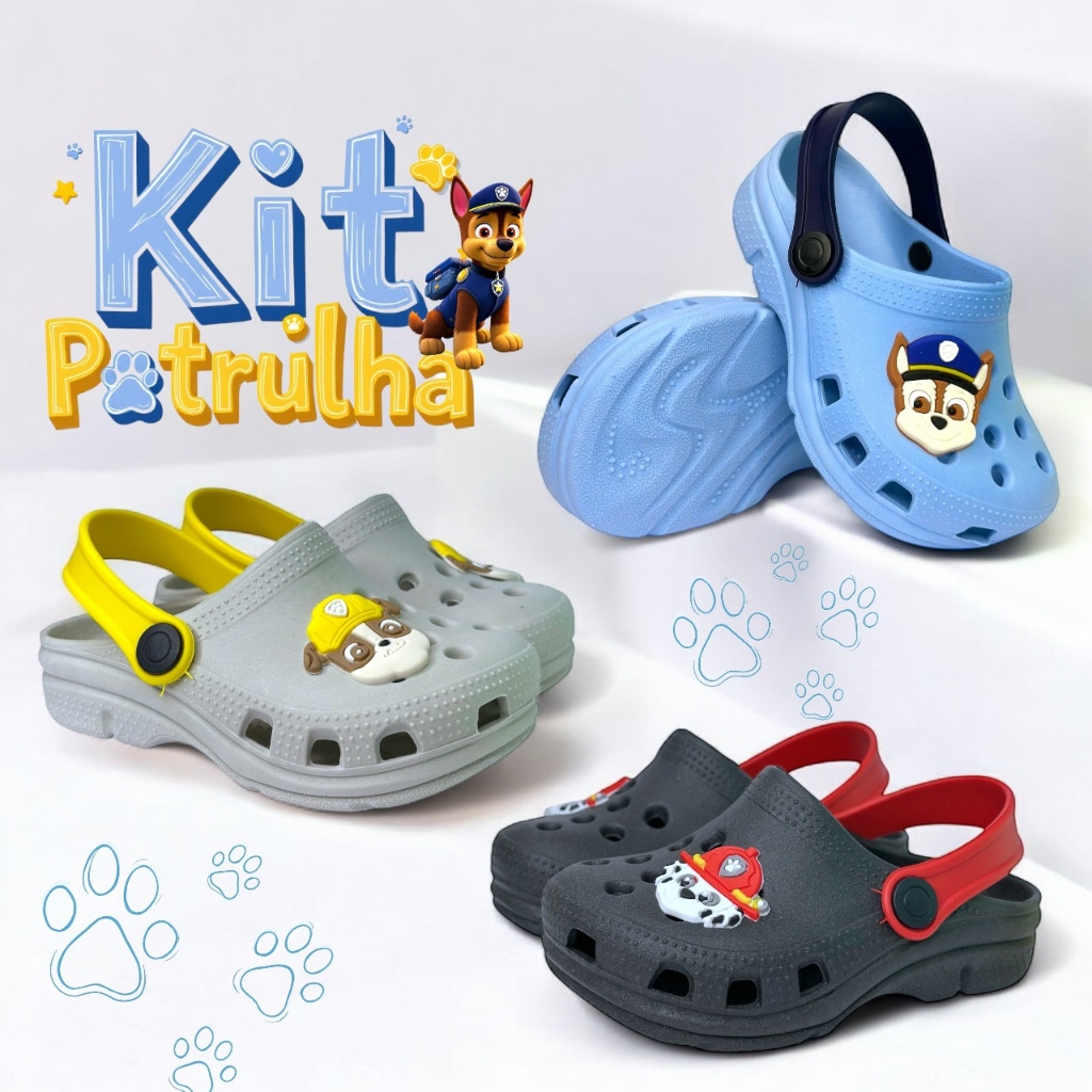 kit 3 pares babuche infantil para meninos