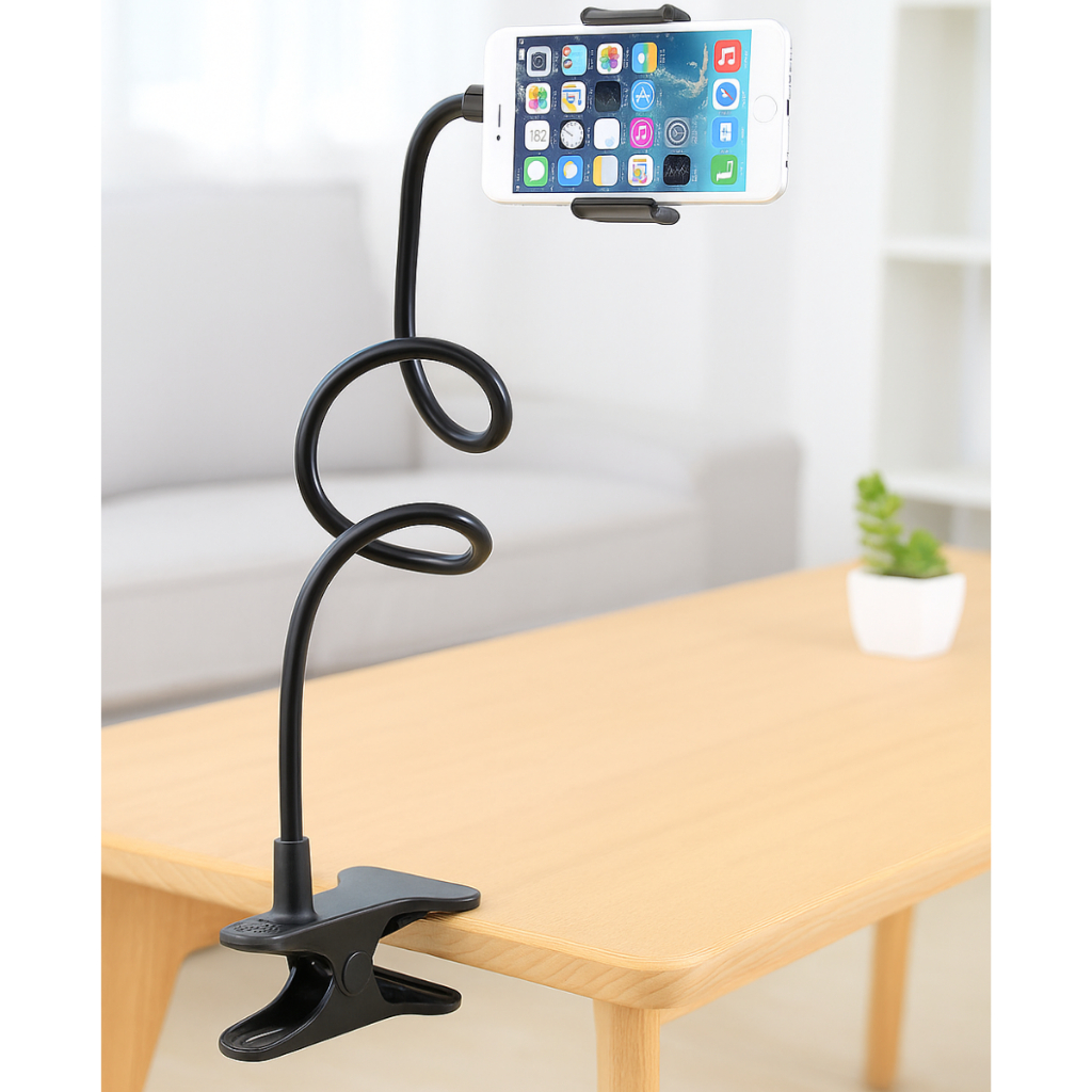 Suporte com garra Articulado flexível De Mesa Para Celular Com Base Clips