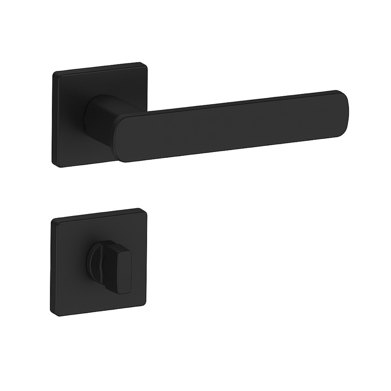 Fechadura Banheiro Aliança Legacy 2800/82 Porta de Madeira Lavabo WC Preto Fosco