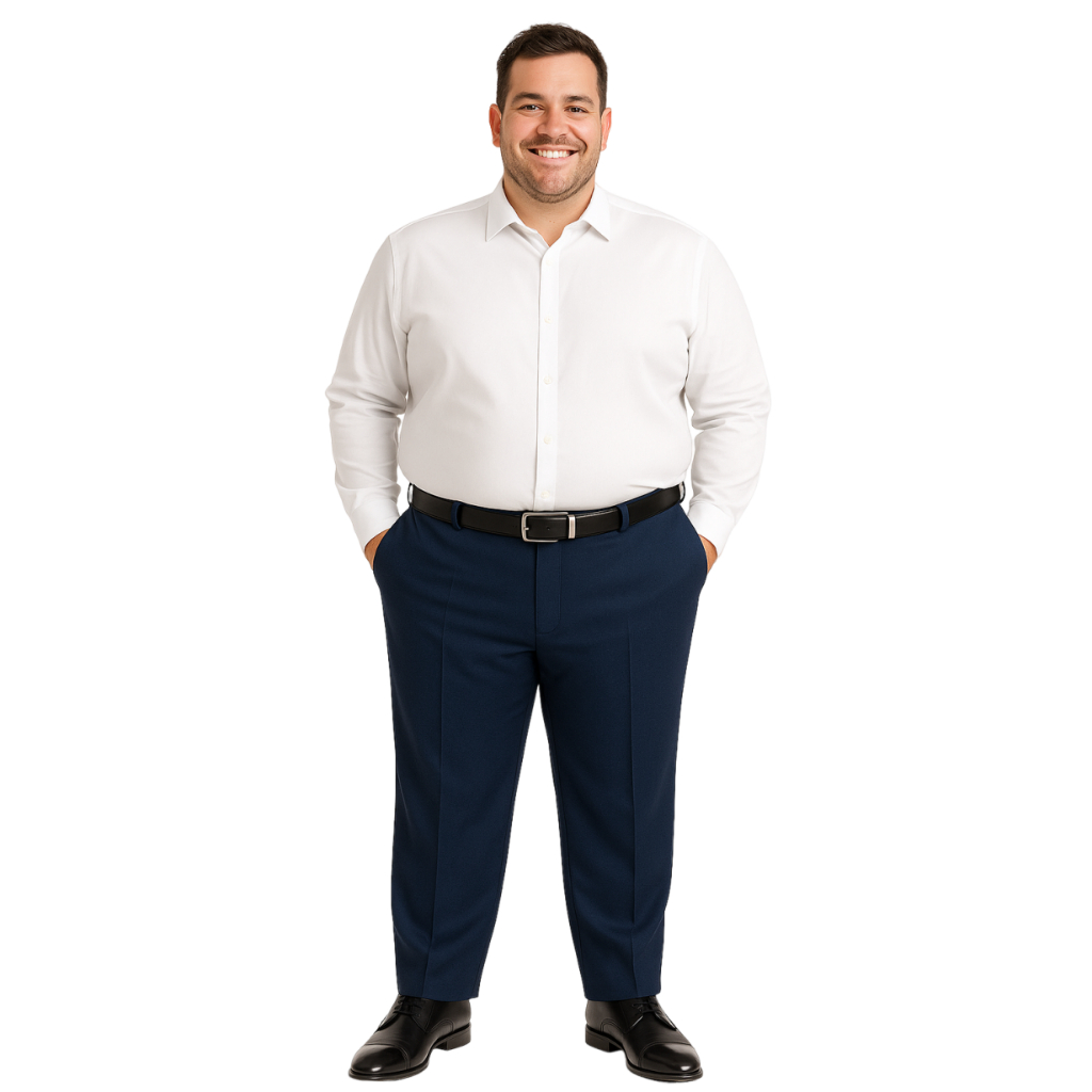 Calça Social Plus Size  Masculina Slim Oxford 2 cores. Motoristas, advogados, uniformes