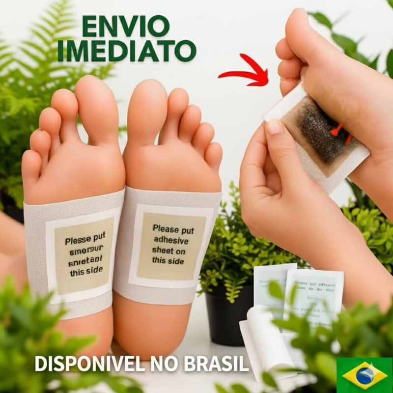 Adesivos Detóx para Pés - Eliminador Impurezas e Toxinas