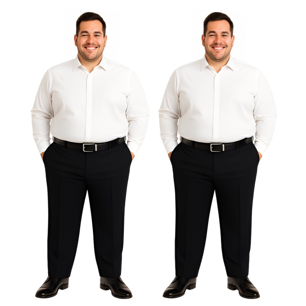 Kit 2 Calças Social Plus Size Masculina Oxford Tamanho Extra Grande, motoristas, igrejas, uniformes