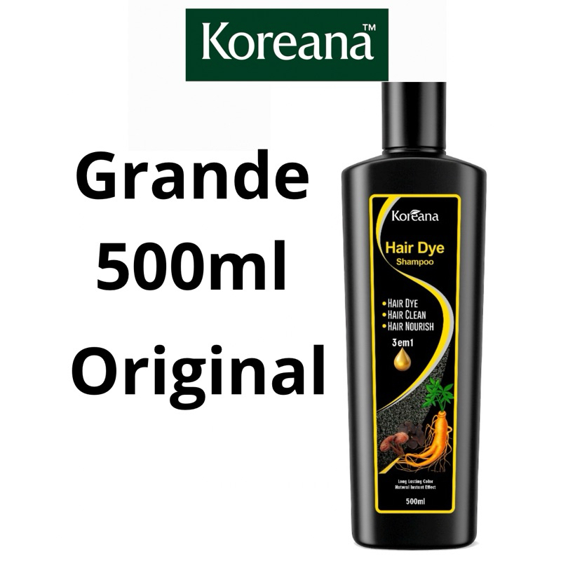Shampoo Tonalizante Preto Grande 500 Ml - Tintura - Preta