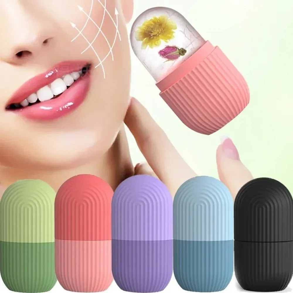 Rolo Gelo Massageador Facial Refrescante Contra Inchaço, Olheiras Rosto Pescoço Limpos Beleza