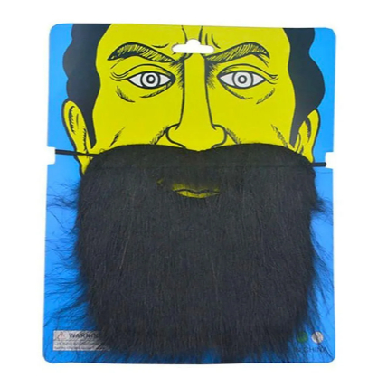 BARBA PRETA Falsa de Pirata para Brincadeiras Fantasias Cosplay Carnaval Halloween e Festa Temática