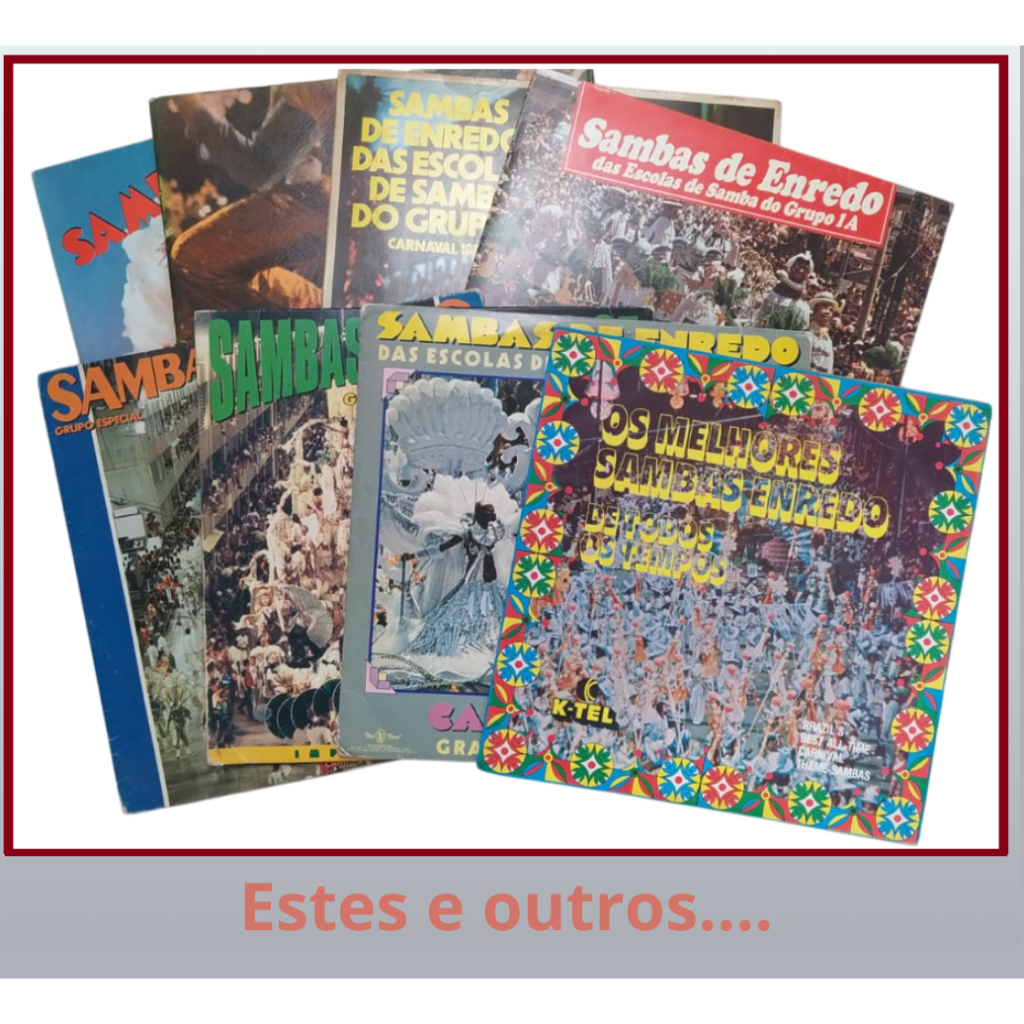Disco Vinil LP os Sambas Enredo de Carnaval - Varios Anos, a escolher