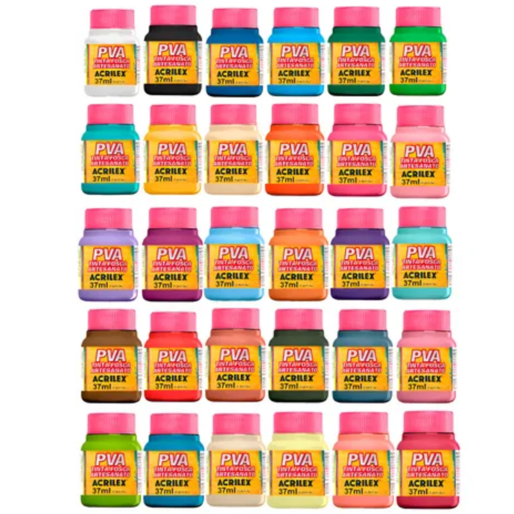 Tinta PVA Artesanato 37ml Acrilex - Escolha as Cores
