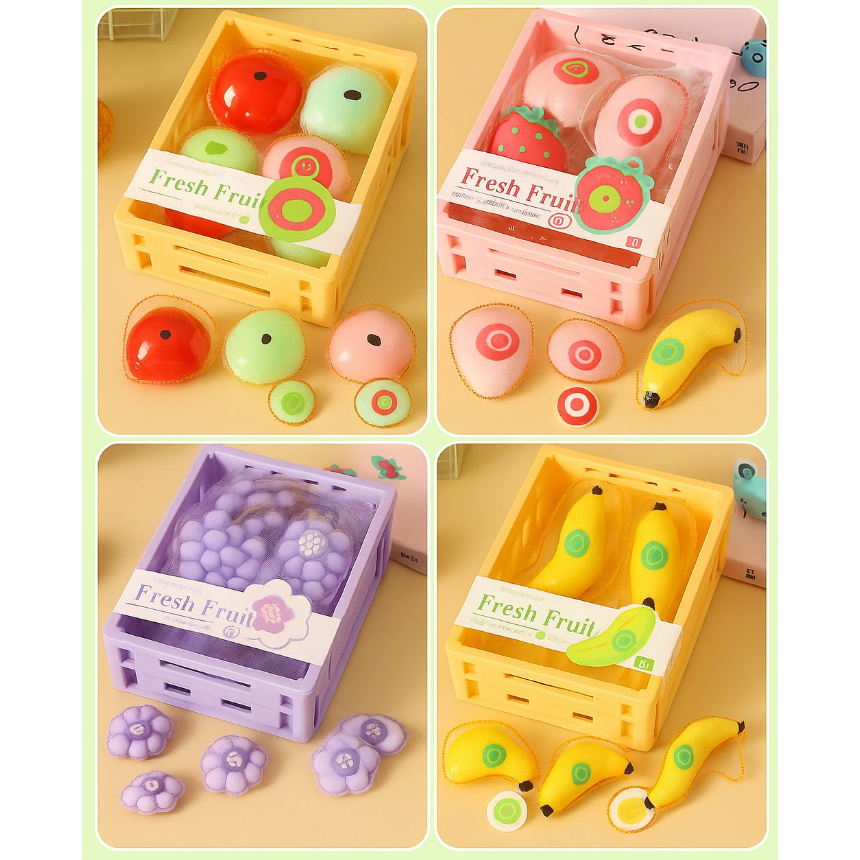 Squishy Brinquedo de Frutas Anti-Stress Divertido e Relaxante  Alívio de Estresse