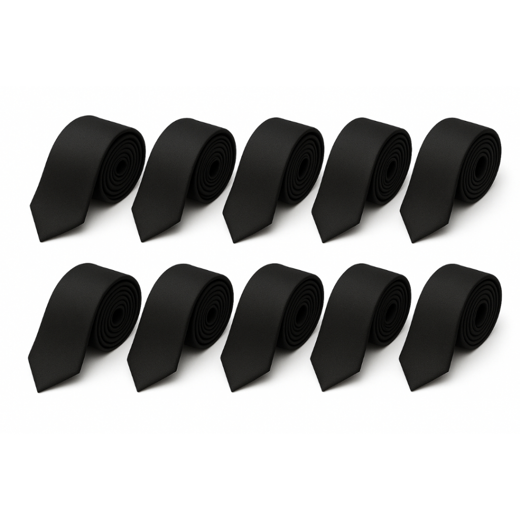 Kit 10 Gravatas Lisas Masculinas P/ Eventos e Formaturas - Mega Promoção