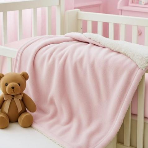 Coberdron Manta Sherpa Para Bebê Carneirinho Macio