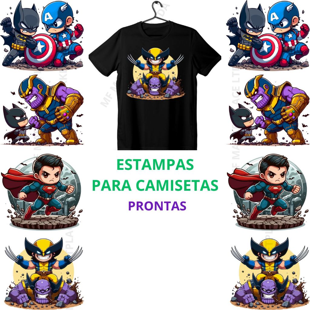 DTF Textil Impressão Prontas Para Estampar Camisetas e Qualquer Tecido Oferta Estampas Ja Vai Prontas Envio No Mesmo Dia
