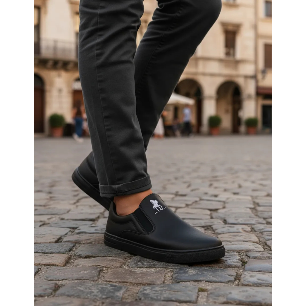 Tenis  Masculino Polo Plus Sapatenis Mule Estilo Sapatilha Slip On Lançamento Promoção