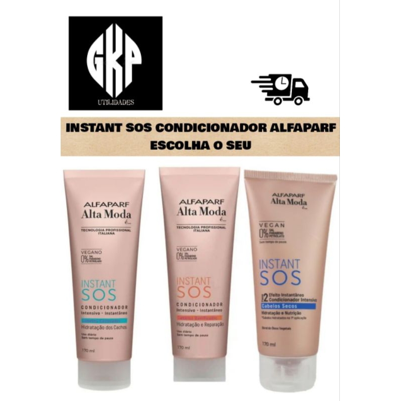 CONDICIONADOR ALTA MODA ALFAPARF SOS INSTANT 170ML( ESCOLHA O SEU)