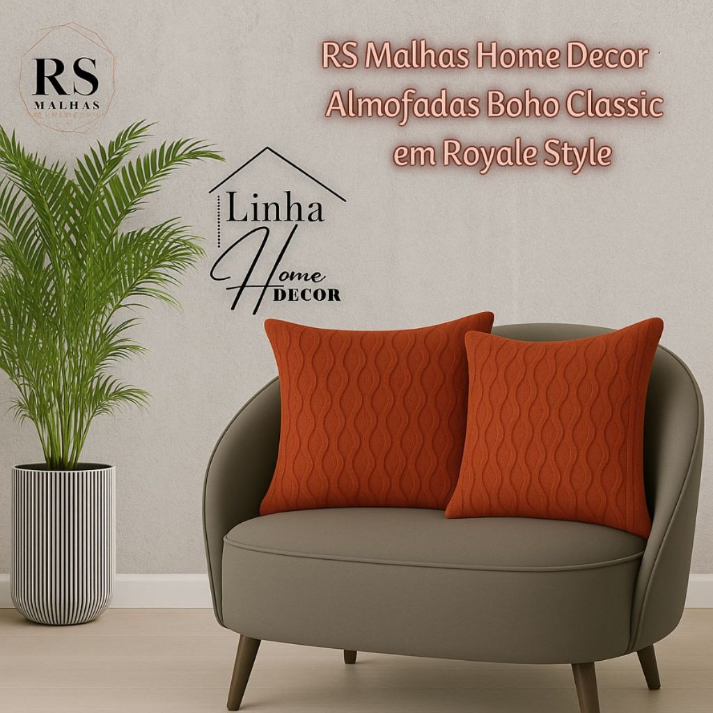 Capas de Almofadas Tricot Boho Style Royale – Sofisticação e Conforto | RS Malhas Home Decor