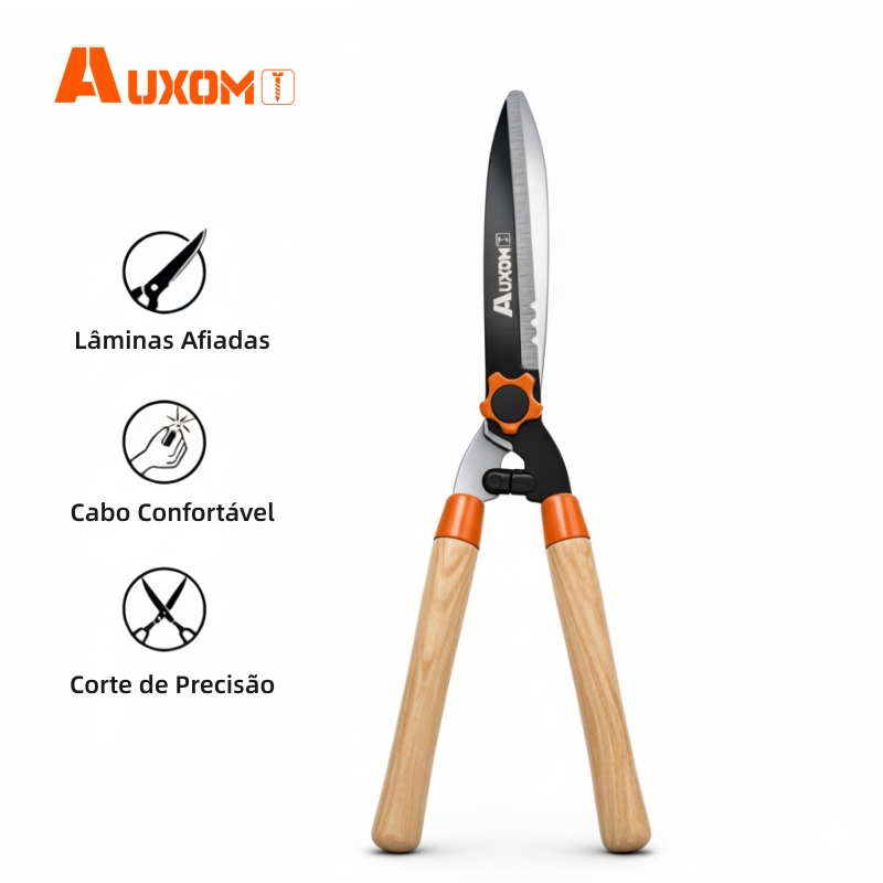 AUXOM Tesoura de Poda 50cm Profissional -Tesoura Grama Jardim Cerca Viva Oferta Cerca-viva Tesourão Jardinagem