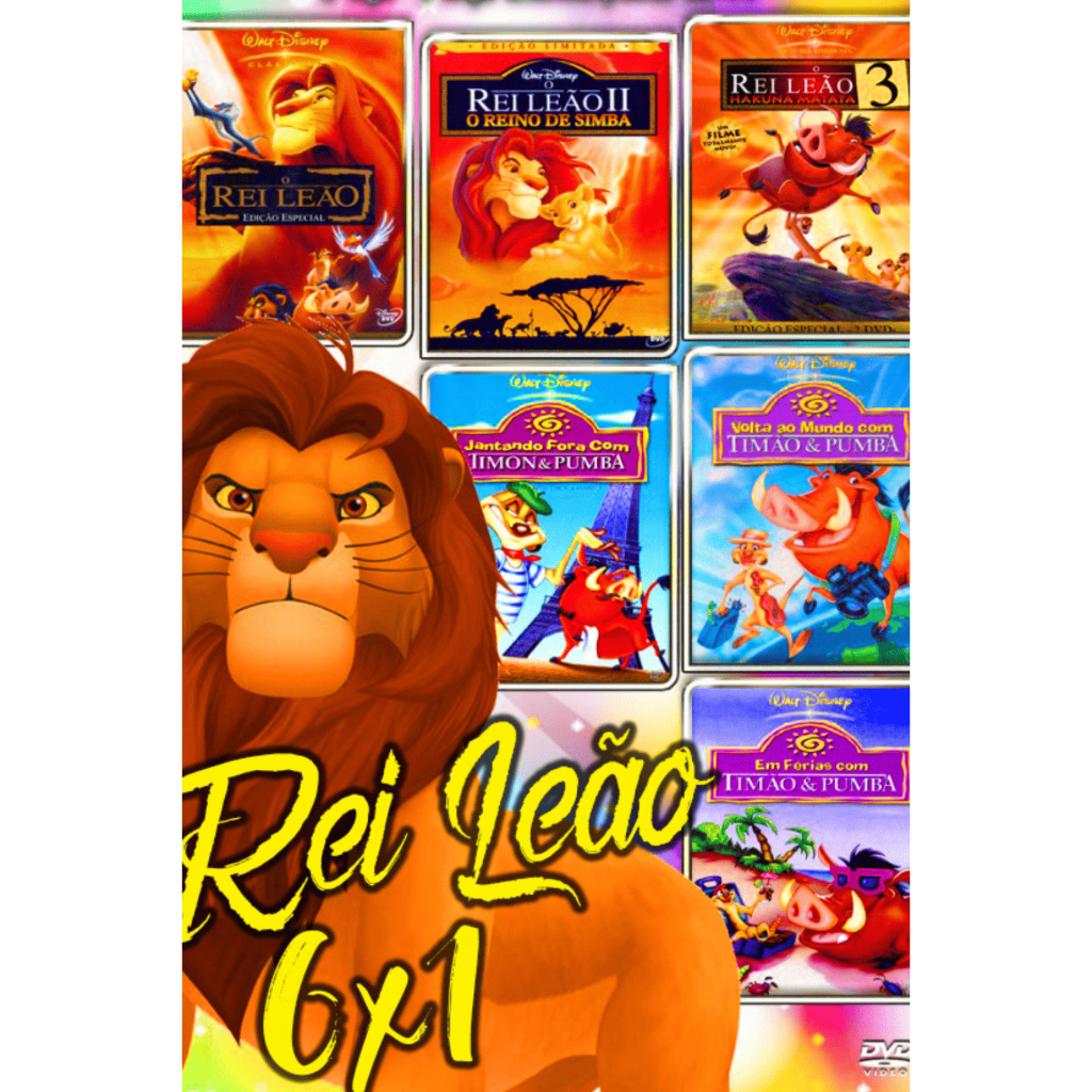 DVD Rei Leão 6 em 1
