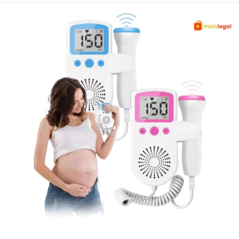 Sonar Fetal Ultrassom Monitoramento Batimento Bebe Digital Doppler lc