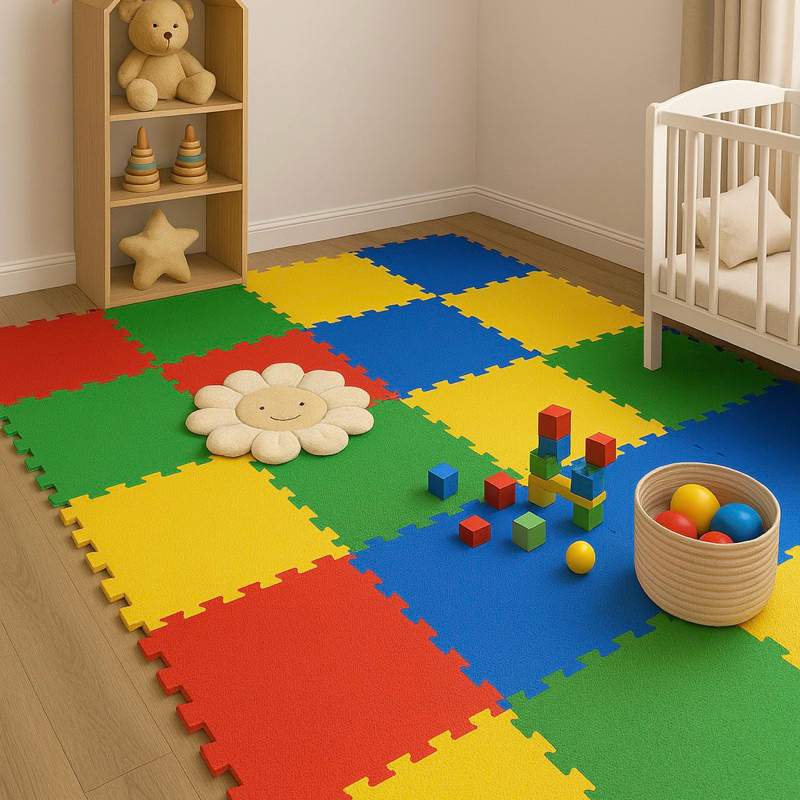 Kit 6 Tapete Infantil Tatame Eva Premium Colorido 50x50CM 1CM