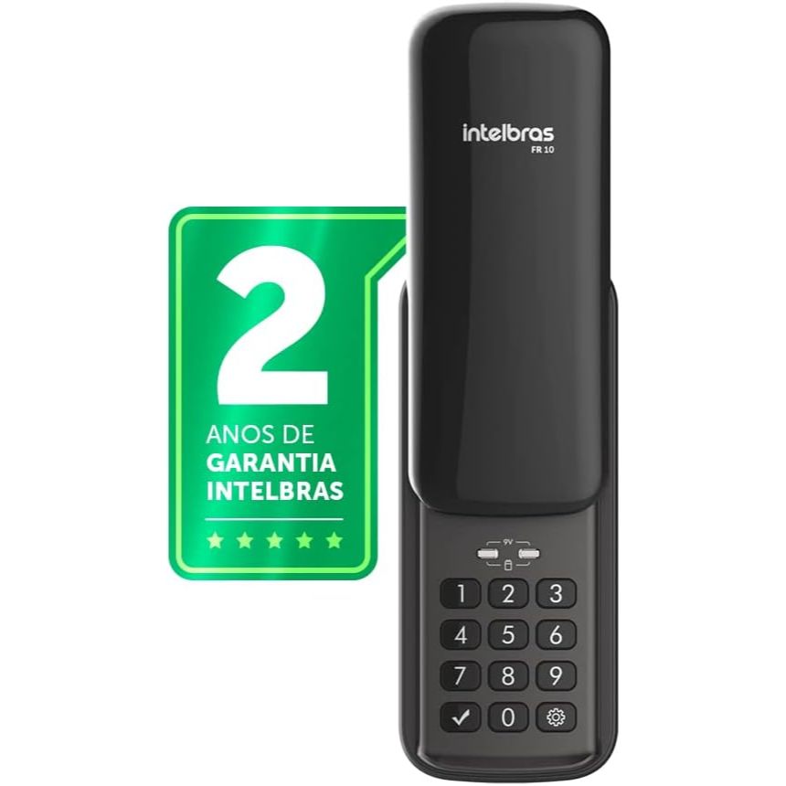 Fechadura Digital Eletrônica FR 10 Intelbrás preta