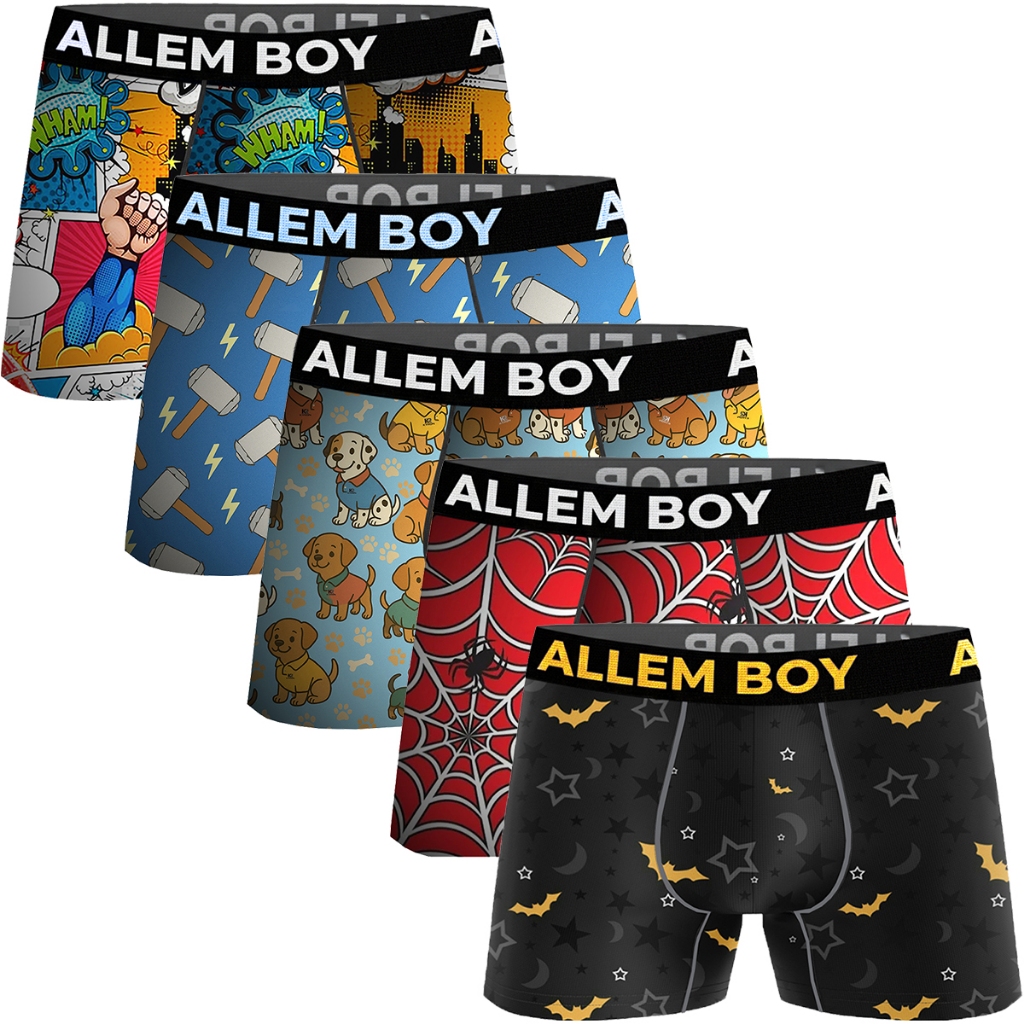 Kit 5 Cuecas Boxer Infantil Microfibra Cueca Box Para Crianças