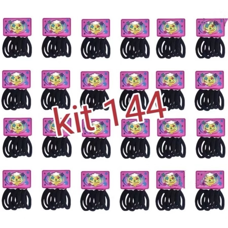 KIT 72/144 unidades Médio Xuxinha de elástico para cabelo Scrunchie